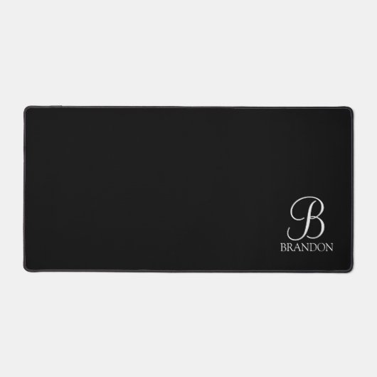 Monogramme et nom de script personnalisé classique (Recto)