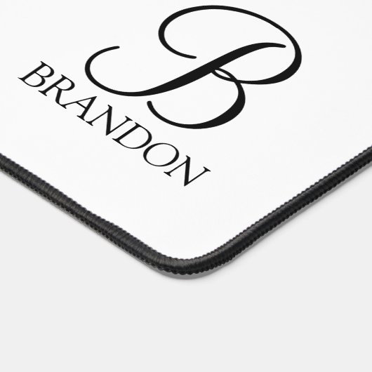 Monogramme et nom de script personnalisé classique (Coin)