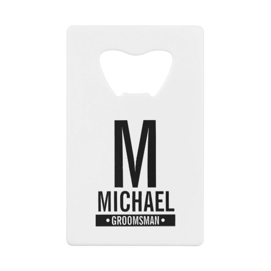 Monogramme et nom du Groomsman personnalisé (Devant)