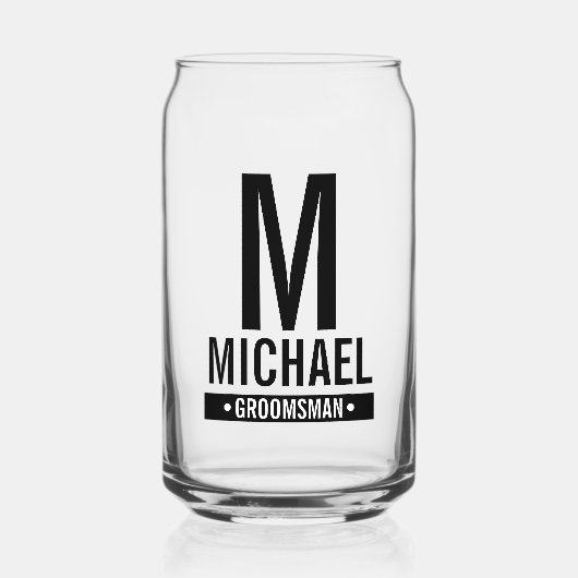 Monogramme et nom du Groomsman personnalisé (Recto)