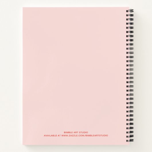 Monogramme et nom Gratitude Journal (rose pâle) (Dos)