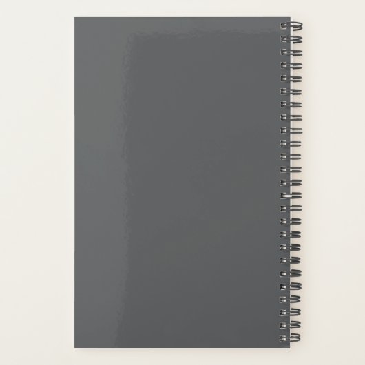 Monogramme et nom gris foncé moderne (Dos)