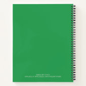 Monogramme et nom Journal de reconnaissance (vert) (Dos)