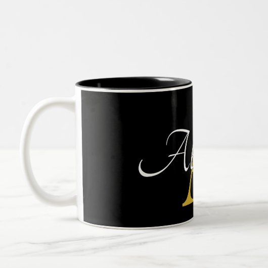 Monogramme et nom Mug (Gauche)