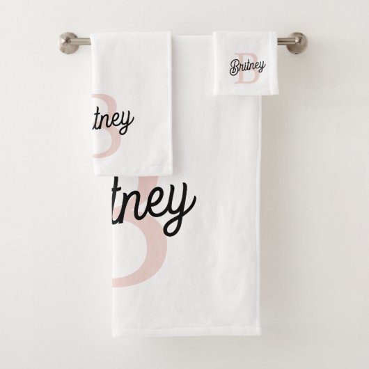 Monogramme et nom personnalisé moderne Pastel Pink (En situation)