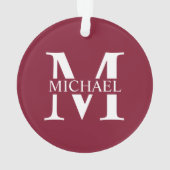 Monogramme et nom personnalisés (dos)