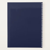 Monogramme et nom personnalisés bleu marine (Dos)