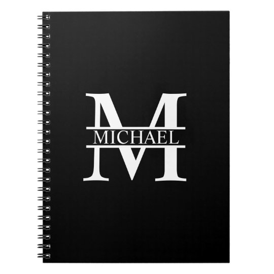 Monogramme et nom personnalisés carnet