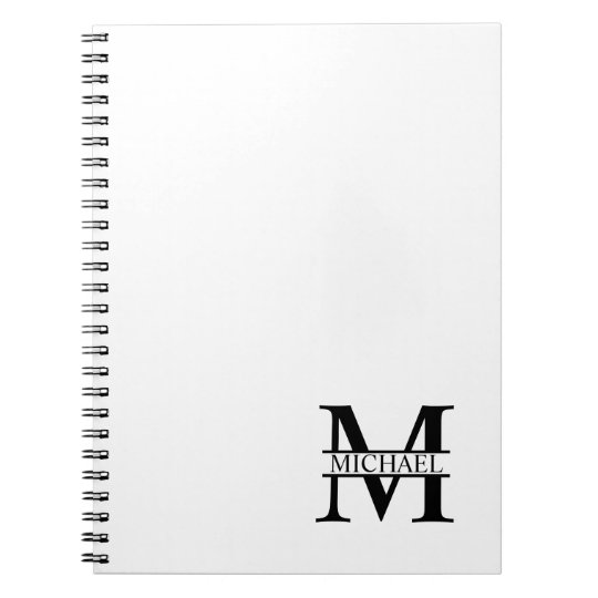 Monogramme et nom personnalisés carnet