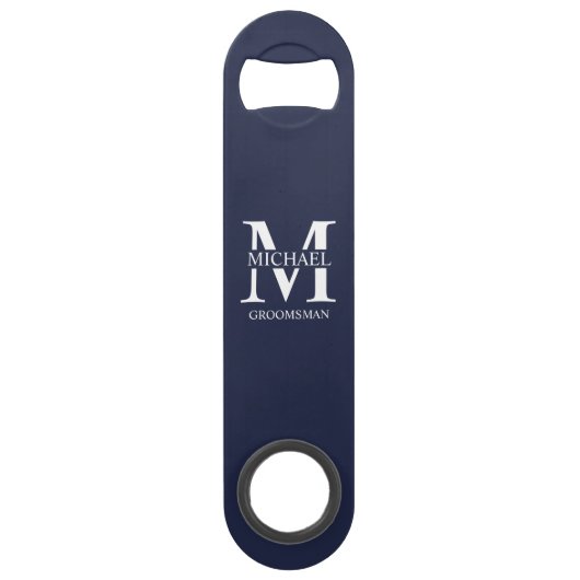 Monogramme et nom personnalisés de garçon d'honneu (Devant)