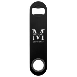 Monogramme et nom personnalisés de garçon d'honneu