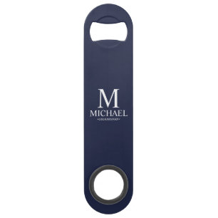 Monogramme et nom personnalisés de garçon d'honneu