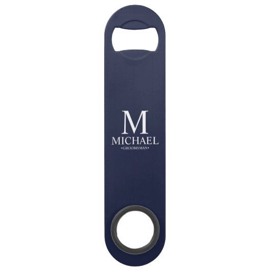Monogramme et nom personnalisés de garçon d'honneu (Devant)