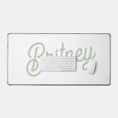 Monogramme et nom personnalisés de Sage Vert moder (Clavier et souris)