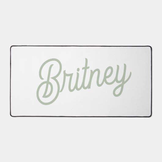 Monogramme et nom personnalisés de Sage Vert moder (Recto)