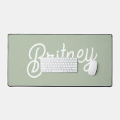 Monogramme et nom personnalisés de Sage Vert moder (Clavier et souris)
