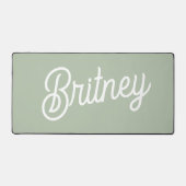 Monogramme et nom personnalisés de Sage Vert moder (Recto)