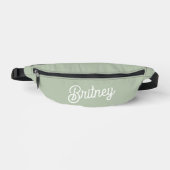 Monogramme et nom personnalisés de Sage Vert moder (Recto)