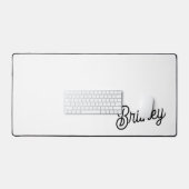 Monogramme et nom personnalisés en noir moderne (Clavier et souris)