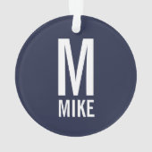 Monogramme et nom personnalisés Gras moderne (dos)