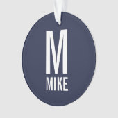 Monogramme et nom personnalisés Gras moderne (devant)