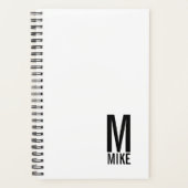 Monogramme et nom personnalisés modernes (Devant)