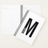 Monogramme et nom personnalisés modernes (Devant avec enveloppe)