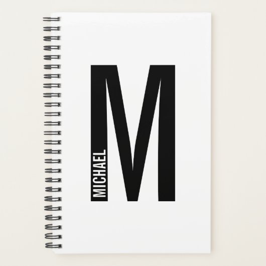 Monogramme et nom personnalisés modernes (Devant)