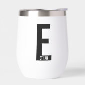 Monogramme et nom personnalisés modernes (Gauche)