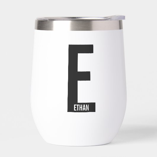 Monogramme et nom personnalisés modernes (Gauche)