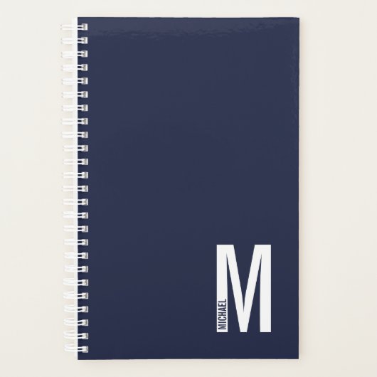 Monogramme et nom personnalisés modernes (Devant)