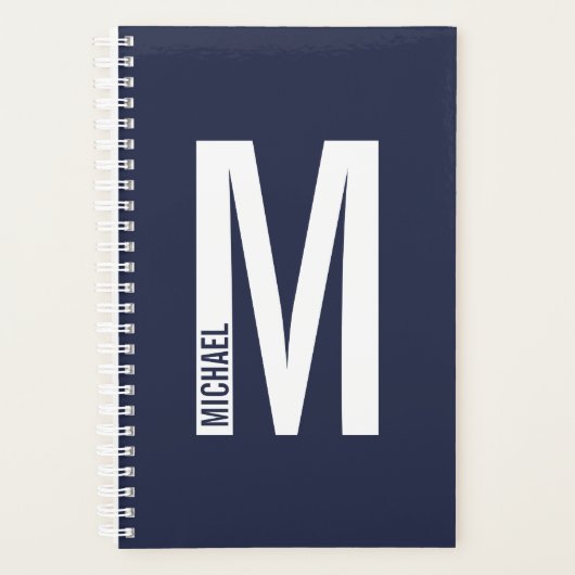 Monogramme et nom personnalisés modernes (Devant)