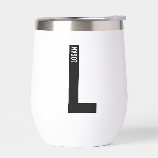 Monogramme et nom personnalisés modernes (Gauche)