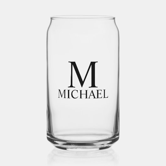 Monogramme et nom personnalisés modernes (Recto)