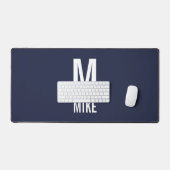 Monogramme et nom personnalisés modernes (Clavier et souris)