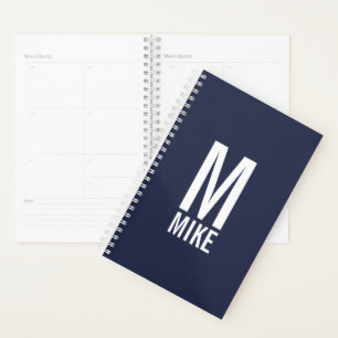 Monogramme et nom personnalisés modernes