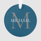 Monogramme et nom personnalisés Ocean Blue (devant)
