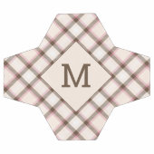 Monogramme et nom personnalisés Plaid / Motif Tart (Plat)