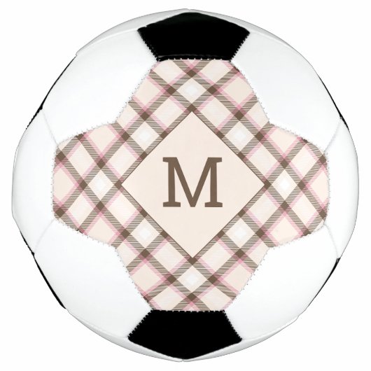 Monogramme et nom personnalisés Plaid / Motif Tart (Devant)