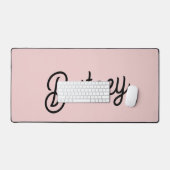 Monogramme et nom rose pâle moderne (Clavier et souris)