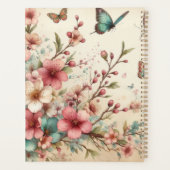 Monogramme et nom sur fleurs aquarelles vintage  (Dos)