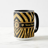 Monogramme et personnalisation, Zebra Print Mugs (Devant droit)