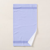 Monogramme et rayures sur bleu clair (Serviette à main)