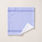 Monogramme et rayures sur bleu clair (Gant de toilette)