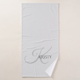 Monogramme et serviette de bain personnalisée
