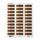 Monogramme - Étiquette de adresse (Feuille entière)