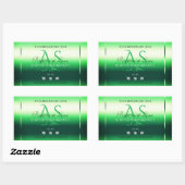 Monogramme Étiquette Rhinestones Green Shimmery (Feuille)