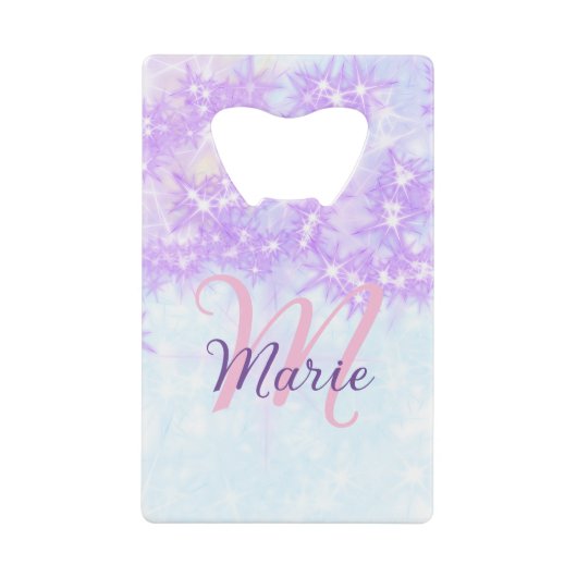 Monogramme étoile pailleté rose violet ajouter let (Devant)
