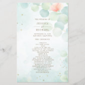 Monogramme Eucalyptus Programme de mariage aquarel (Devant)