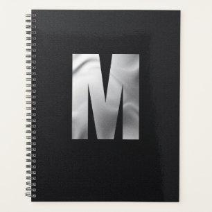 Monogramme Exécutif Moderne Feuille d'Argent Gra